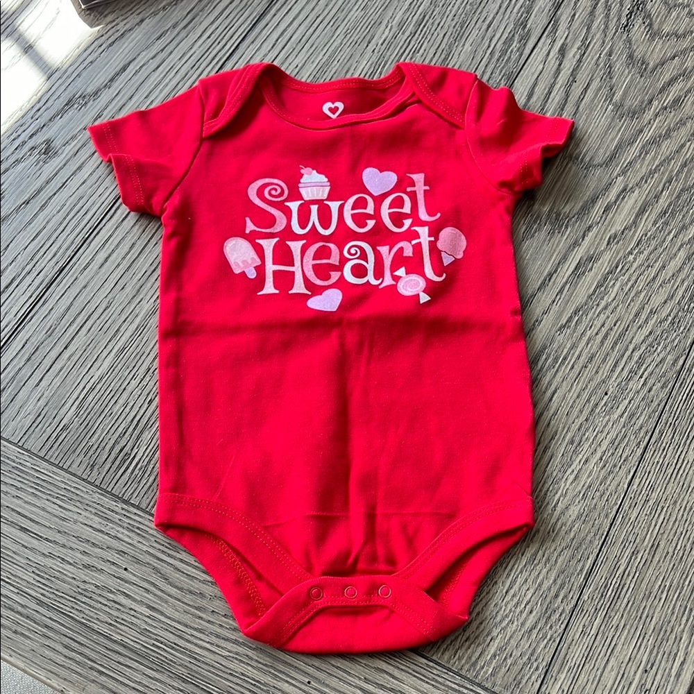 Sweet Heart Red Baby Onesie 18 M baby girl